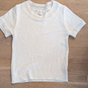 anthropologie white Knit Top
